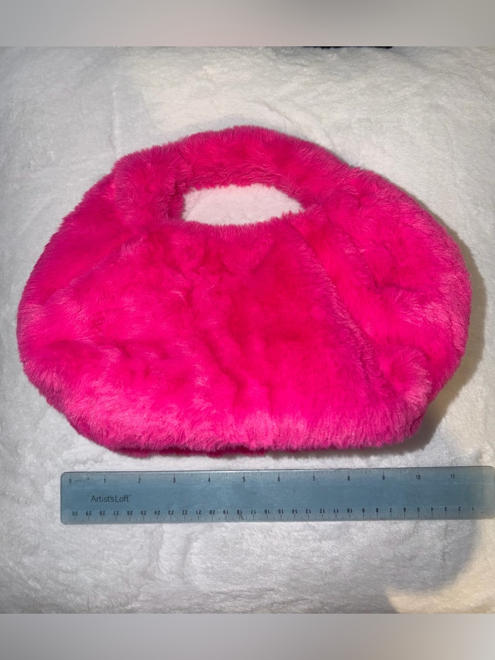 Plush Mini Shoulder Bag in Hot Pink - Women